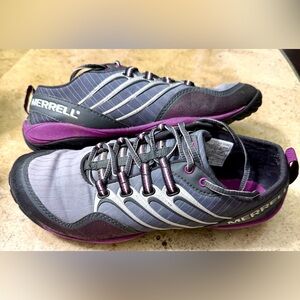 Merrell Lithe Glove “Dark Shadow” Women's Barefoot Trail Runners Sz 8